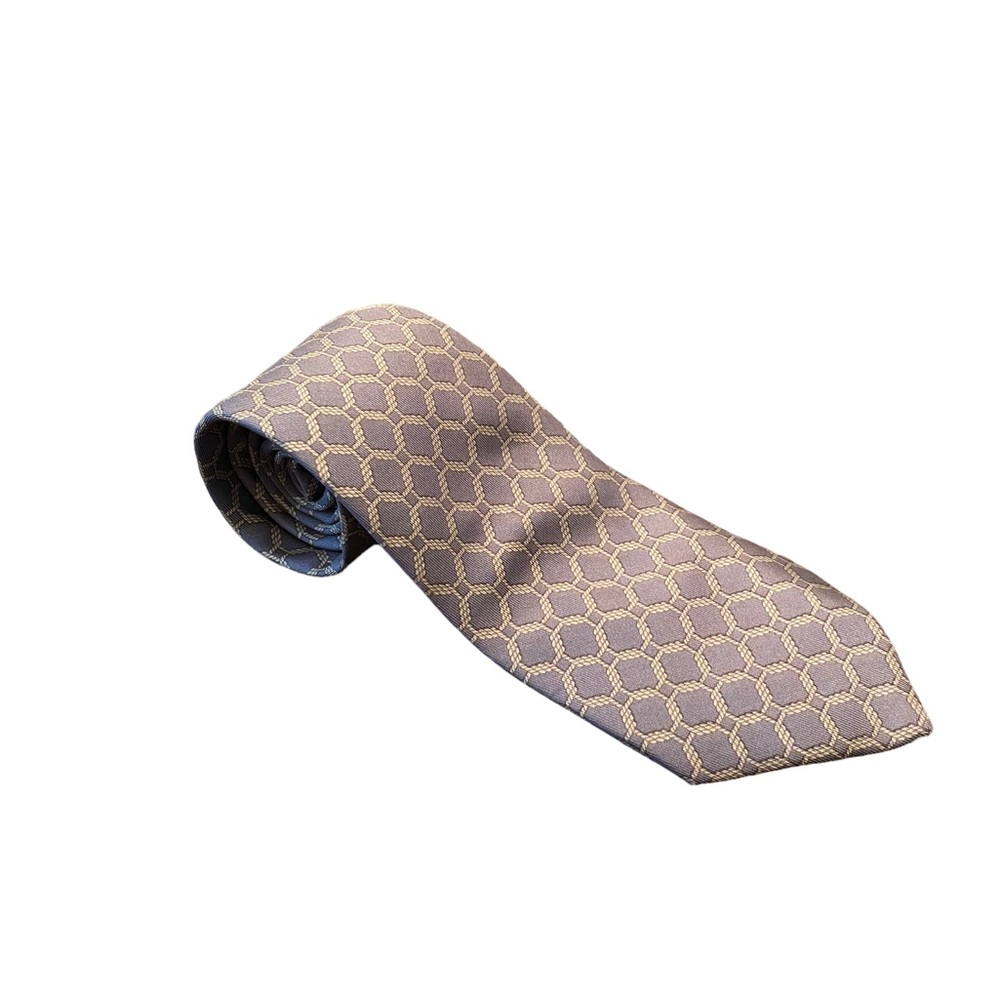 Hermes 7218 UA Vintage Silk Tie Rope Chain Pattern
